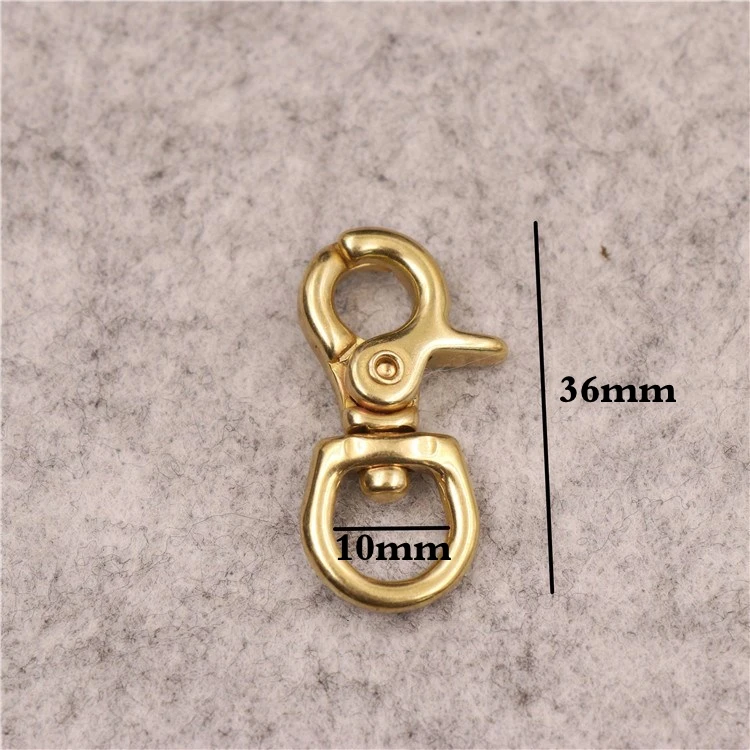 36x10mm Твердый латунный коготь Омаров застежка-молния кольцо защелкивающийся крюк тесьма обвязка собачий ошейник кожаный ремень diy ремесло тройники аксессуары - Цвет: 36x10mm