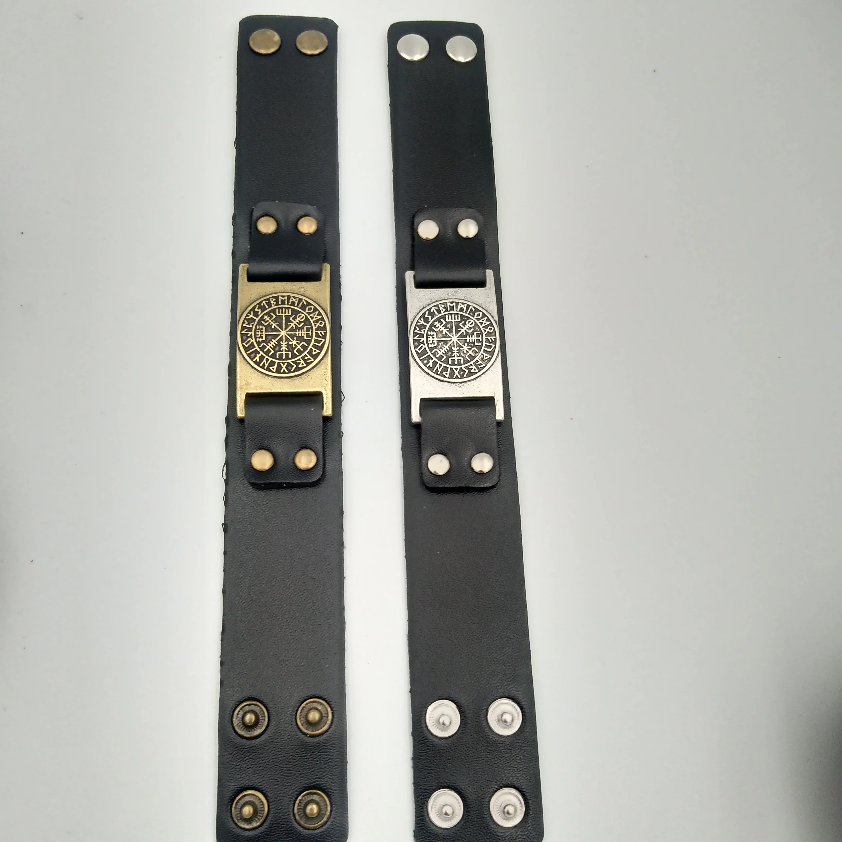 Мужской кожаный браслет нордические руны Viking Vegvisir Compass на запястье amulet