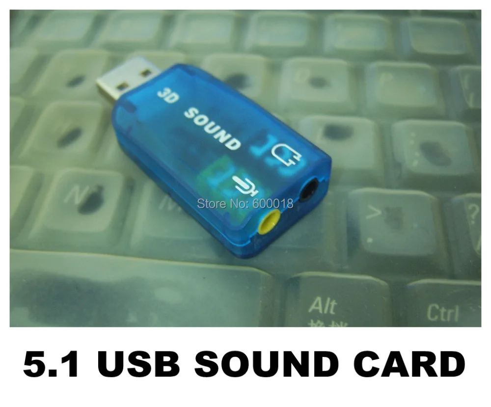 

USB 2.0 3D Sound Card 5.1 computer components , usb audio adapter