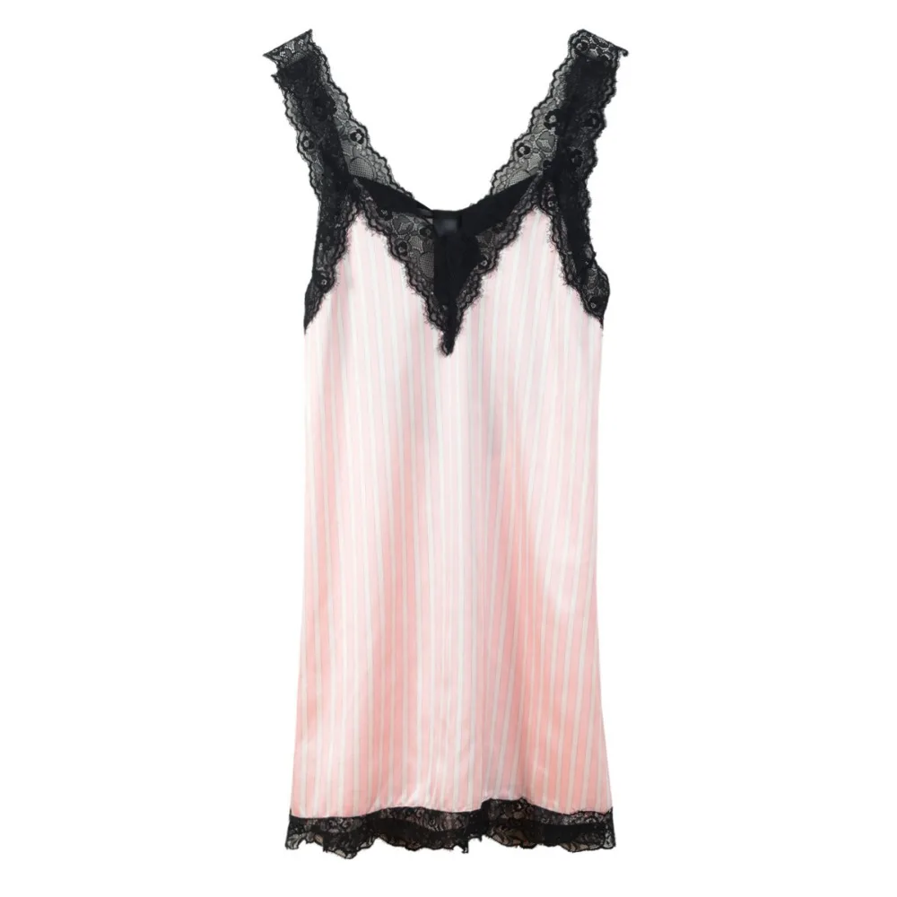 Новинка 2015 розовая Полосатая юбка на подтяжках ночное белье очаровательные