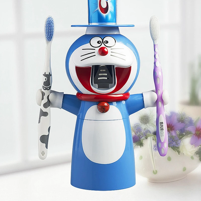 

ITAS211 Creative Toothbrush Rack Automatic Toothpaste Squeezer For Children Free of Punch shelf
