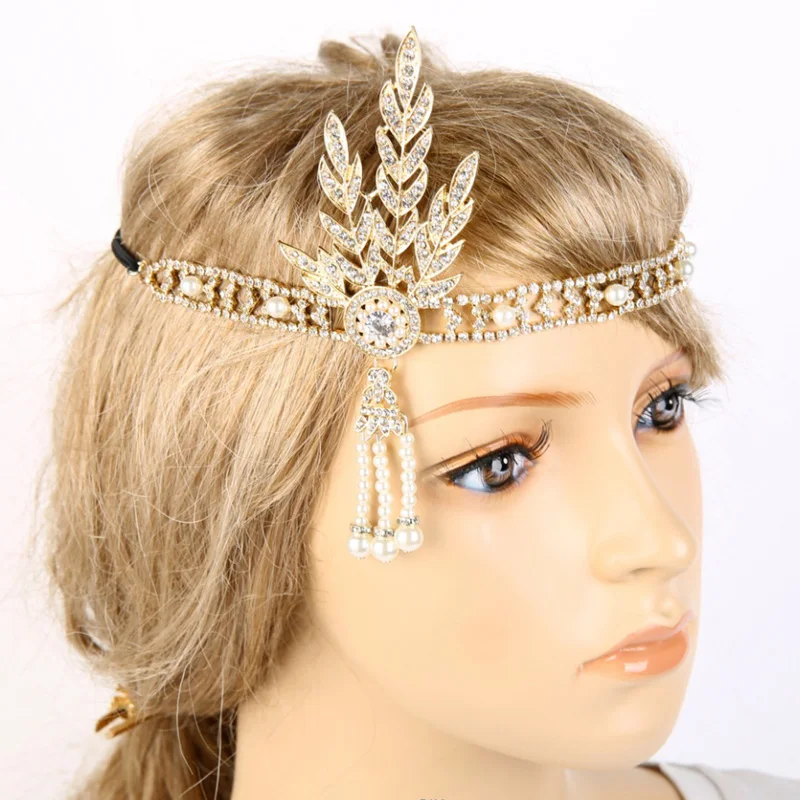 Бесплатная доставка 1 шт. повязка на голову Gatsby Crown Стразы соединитель для