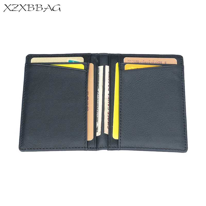 XZXBBAG мужской модный тонкий кошелек из натуральной кожи с отделением для карт
