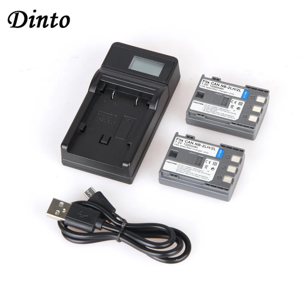 Dinto 2 шт. 1000 мА/ч NB 2L NB2L Камера Батарея + USB ЖК дисплей Дисплей Зарядное устройство V8