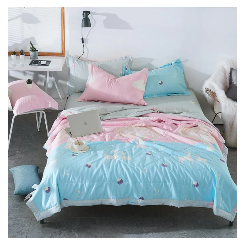 Summer thin soft DUVET COVER cartoon warm LUXURY summer QUILT DOUBLE SUPER baby Blanket Queen King Size healthy Bed quilt | Дом и сад