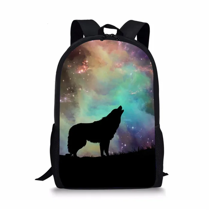 Коричневый Рюкзаки Женские школьные Galaxy wolf цветочные сумки на заказ для девочек подростков женские Mochila Feminina Mujer ноутбук путешествия Sac Dos - Цвет: Коричневый
