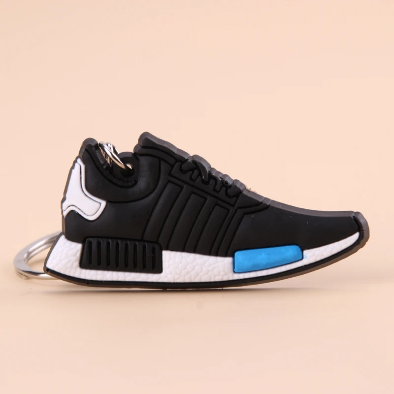 Photo Color10 Силиконовый мини брелок для ключей от обуви NMD, подарок для женщин и мужчин и детей, баскетбольные кроссовки Porte Clef - Цвет: Photo Color10