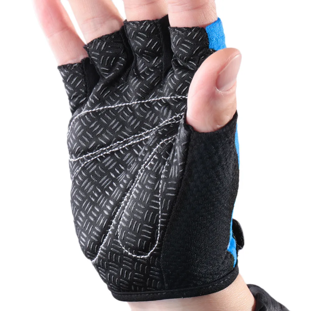 Нескользящие велосипедные перчатки унисекс дышащие на полпальца для горных