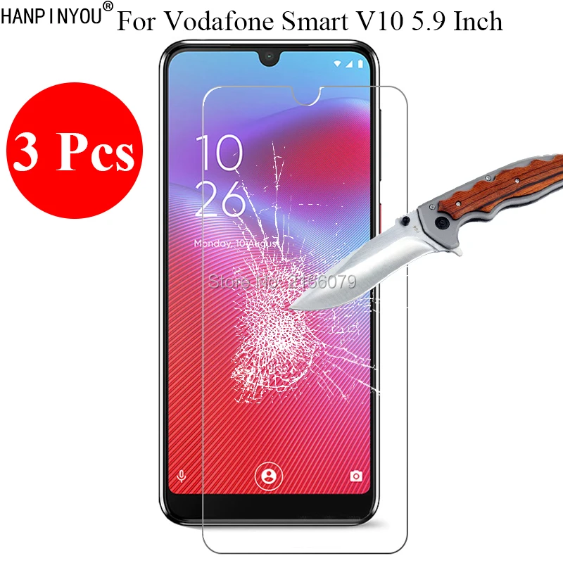 

3 шт./лот, новинка, 9 H, 2.5D, закаленное стекло, Защита экрана для Vodafone Smart V10, 5,9 ", защитная пленка + чистые инструменты