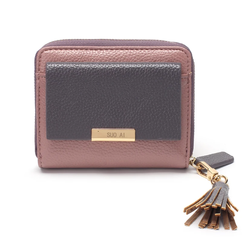 Для женщин короткие бумажник 2017 искусственная кожа Женский со вставками на