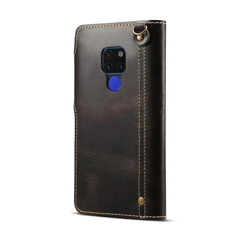 Коровья кожа натуральная кожа флип-Чехлы для huawei mate 20 чехол для делового телефона для huawei mate 20 Pro Чехлы для телефона Coque