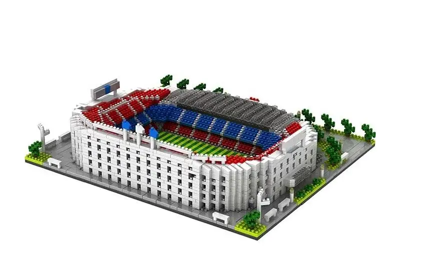 Мини-архитектурный набор, модель Camp Nou, набор строительных блоков, Классический MOC, ориентир, развивающие игрушки для детей