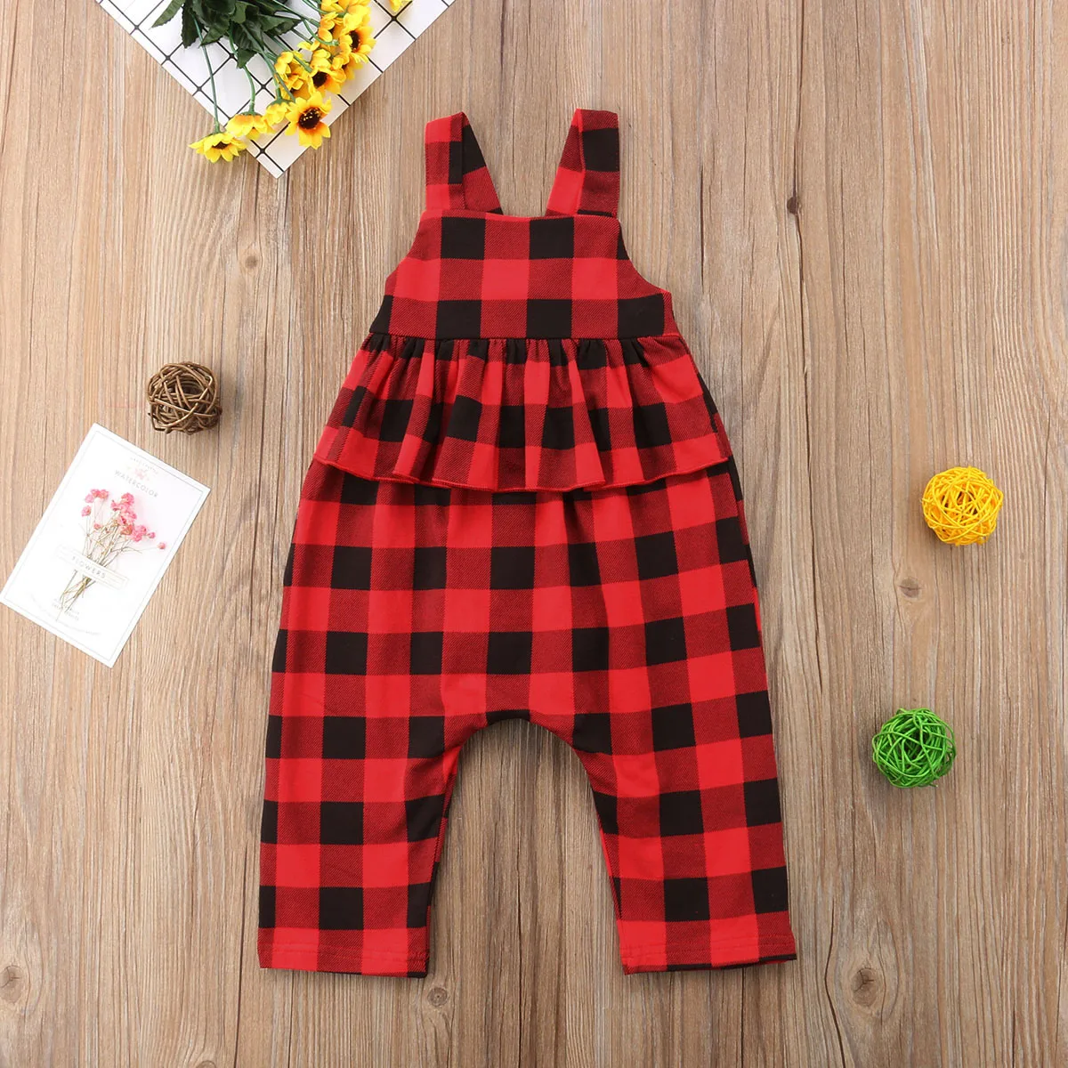 Модный дизайн Комбинезоны для маленьких девочек детская одежда в клетку с