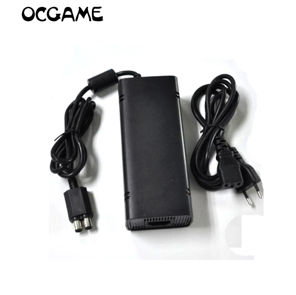 

Адаптер переменного тока OCGAME с вилкой для ЕС и США, зарядное устройство, кабель питания, шнур для XBOX 360, Xbox 360 S Slim