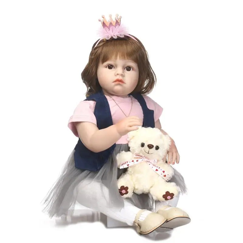 70 см Reborn Siliconetoys Dolls 28 &quotРеалистичная Коллекционная Кукла виниловая