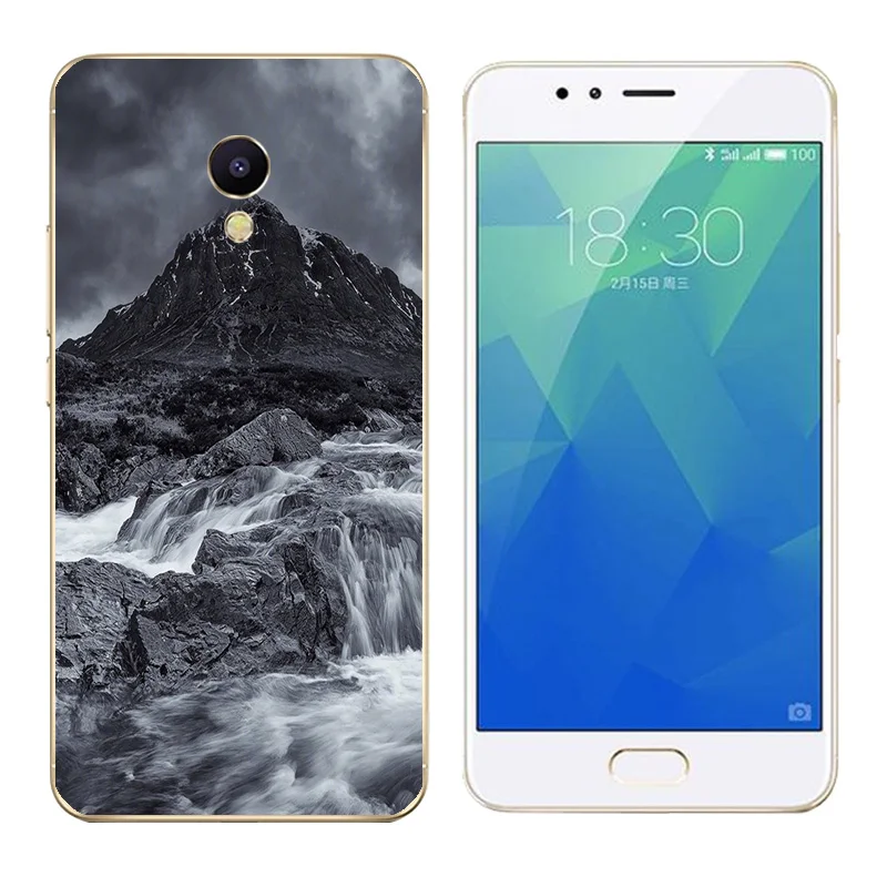 Cases for Meizu M5S mini Triangle Printing Meilan5S Phone Shell Transparent 5.2 inch Soft Silicone Meizu5s |