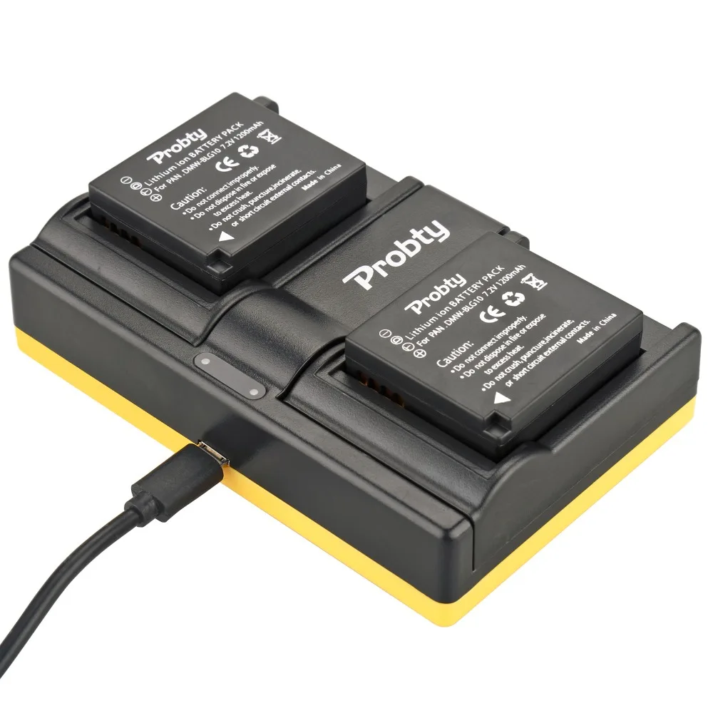 Probty DMW BLG10 ДМВ USB Dual Зарядное устройство для цифрового фотоаппарата Panasonic Lumix DMC GF6 GX7