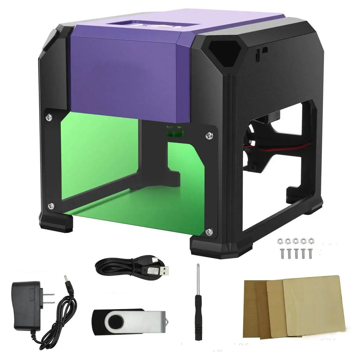 purple 3000 МВт USB bluetooth управление Настольный лазерный гравировальный станок DIY логотип Mark принтер резак ЧПУ Устройство для лазерной резки 110-220 В - Цвет: purple
