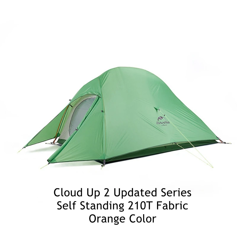 Naturehike Cloud UP обновленная палатка 1 2 3 человек свободно стоящая 20D силиконовая двухслойная Сверхлегкая походная палатка - Цвет: CloudUp2New210TGreen