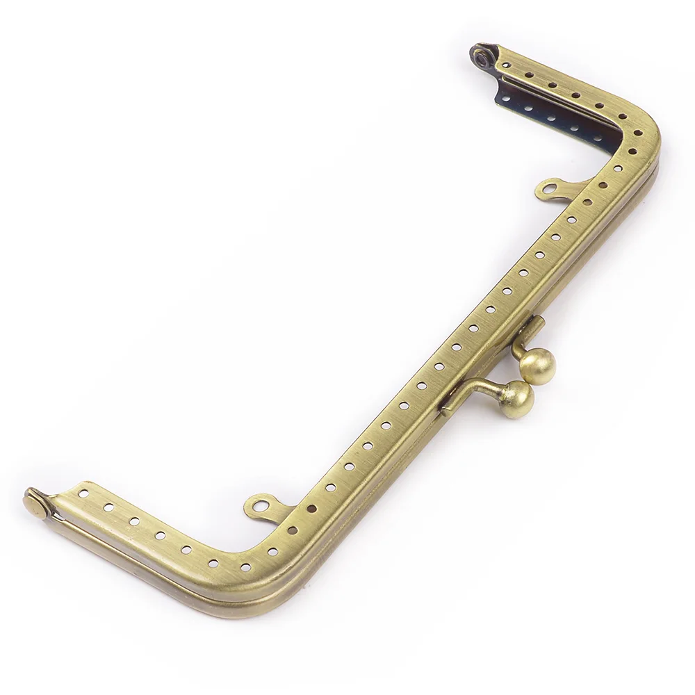 18.5cm 8,5/10,5/12,5/15,5/18,5 см квадратная металлическая ручка-каркас для кошелька для клатч сумочка для производства комплектующих для механизмом поцелуем-застежкой замком для сумки - Цвет: 18.5cm