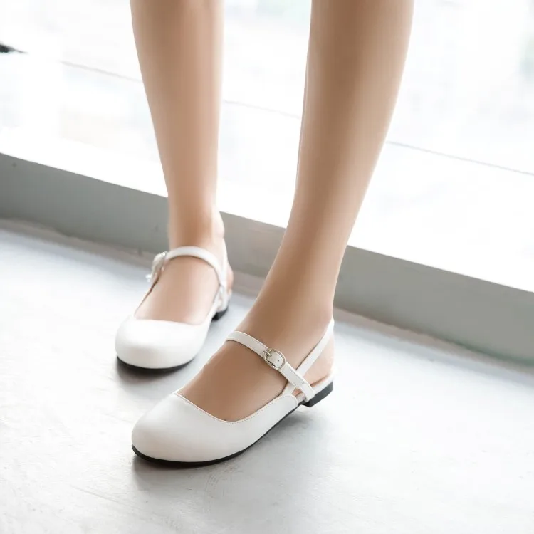 Сандалии женские на плоской подошве босоножки с пряжкой одно слово и головкой