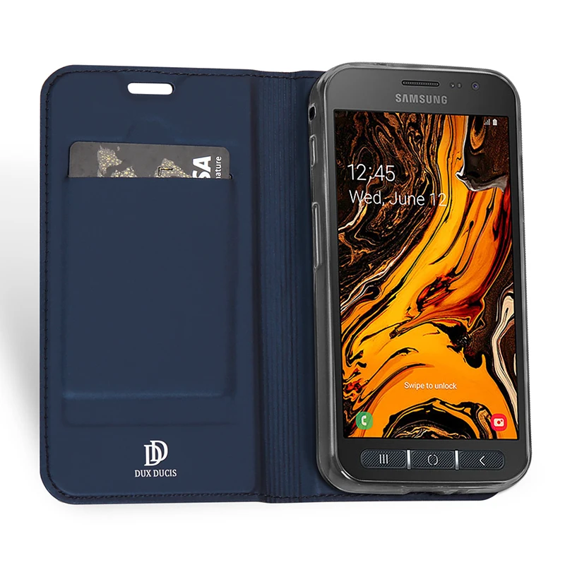 Для samsung Galaxy Xcover 4S Чехол Флип подставка Роскошный PU Кожаный противоударный