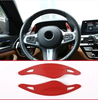 2pcs red car steering wheel shift paddle decoration trim for bmw x3 g01 5 series g30 7 series g11 g12 6 series gt accessories
