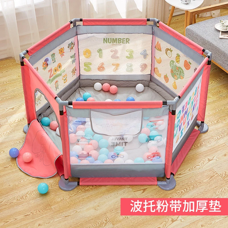 pink B Детский игровой забор для помещений, коврик для ползания, забор для дома, парк развлечений, Детская безопасность, забор для ползания - Цвет: pink B