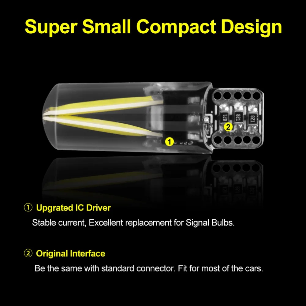 6 шт. светодиодные лампы T10 W5W без ошибок|Сигнальная лампа| |
