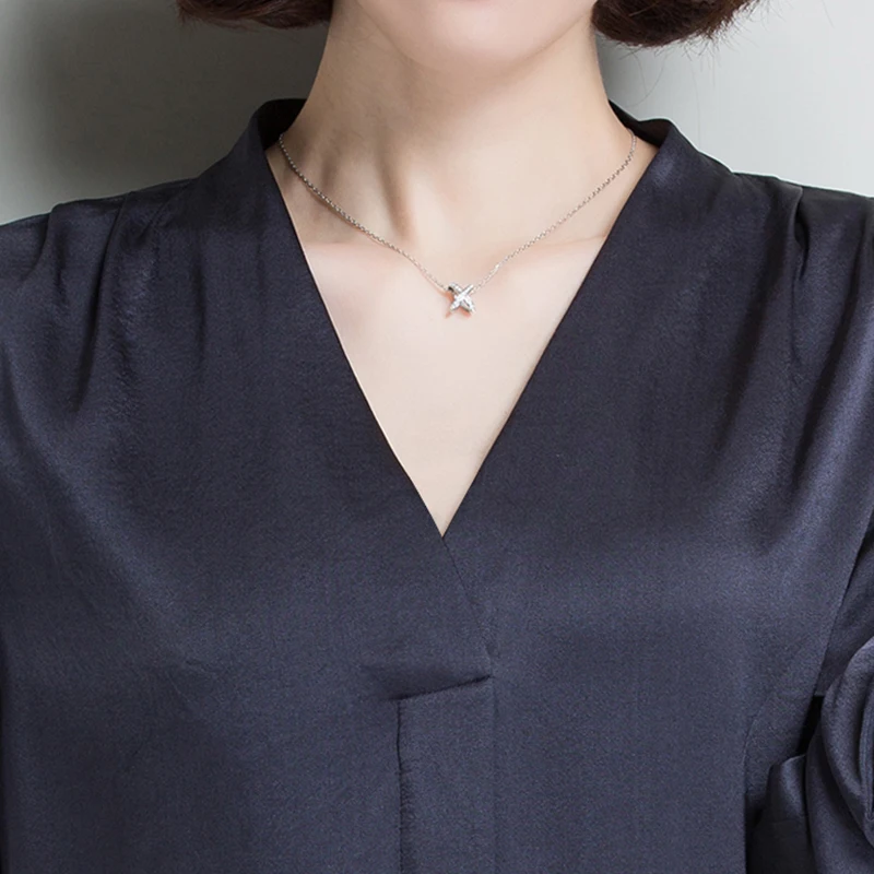 2XL брендовая рубашка из 100% шелка весна лето 2019 женские блузки новые Однотонные