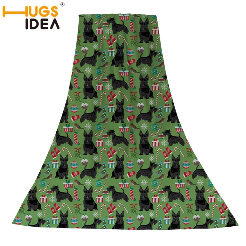 L4550 HUGSIDEA Scottish Terrier Cotton Absorbent Bath Towel Large 75*150cm Drying Soft Beach Bath Towel Face Towel for Adult - Цвет: L4550