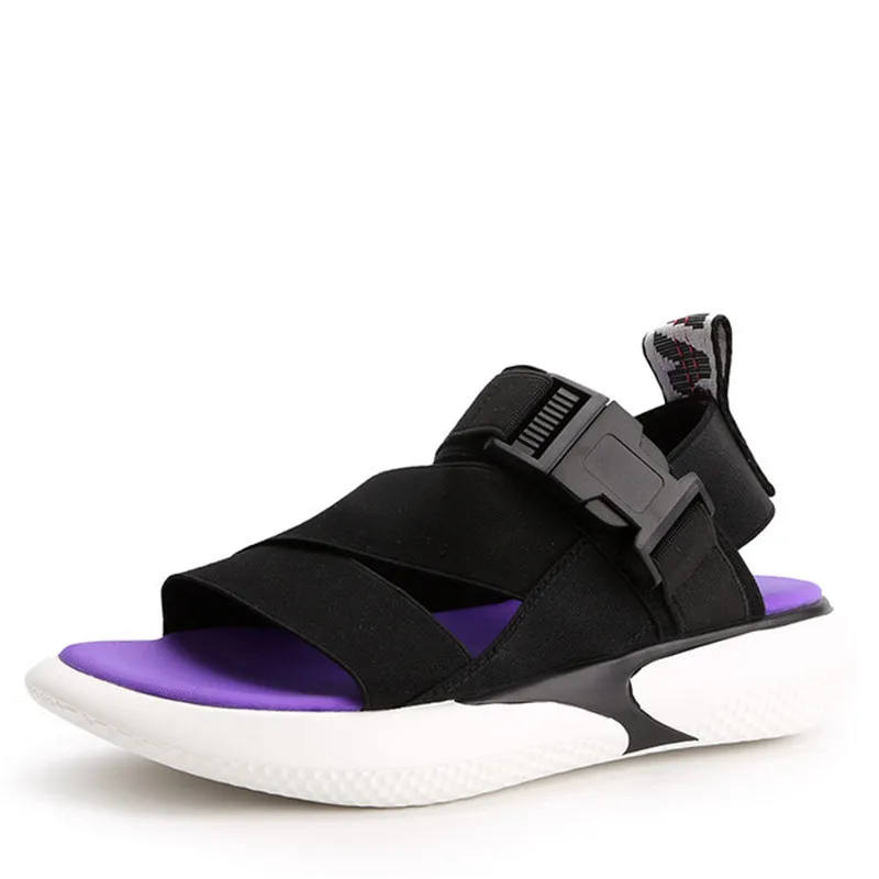 Новинка 2019 женские пляжные сандалии с открытым носком в римском стиле на плоской