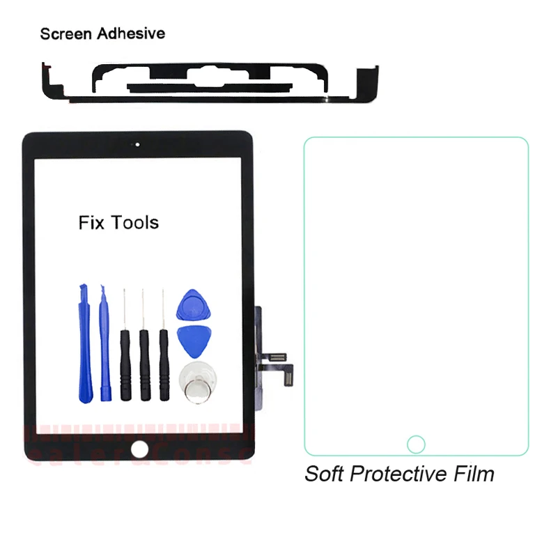 1 шт. для iPad Air(версия 2013) A1474 A1475 A1476 сенсорный экран дигитайзер внешняя панель Переднее стекло+ Инструменты+ наклейка+ защитная пленка