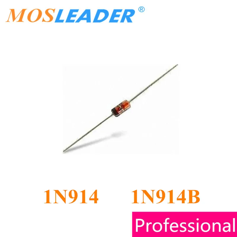 Mosleader 1N914 DO35 1000 шт. SOD27 1N914B 100В 0 2а 200мА устройство быстрого переключения высокое