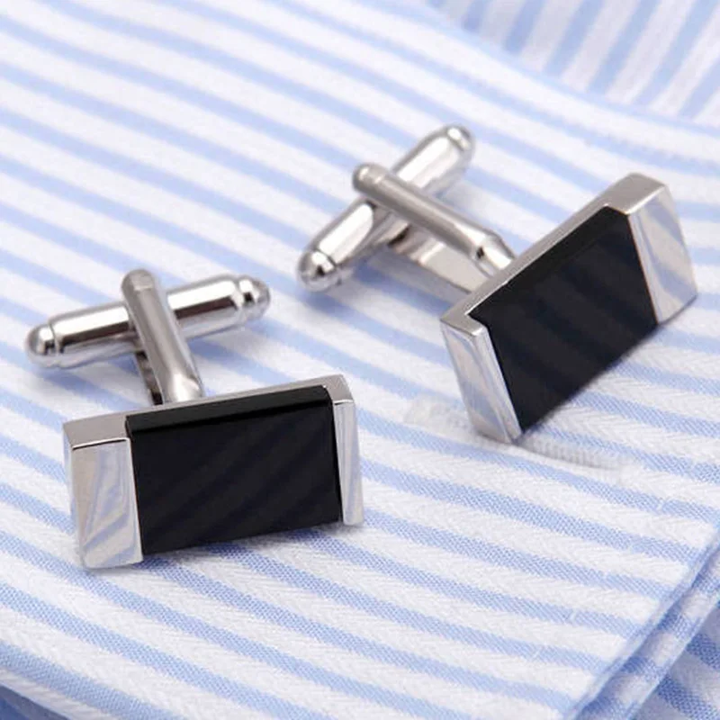 Vagula новые черные каменные Квадратные Запонки роскошные Свадебные Мужские