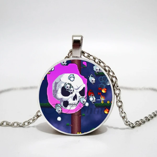 

Undertale Game Gamer Gaming Necklace Ghost pendant Video Game Necklace Glass Cabochon Necklace Art Gifts