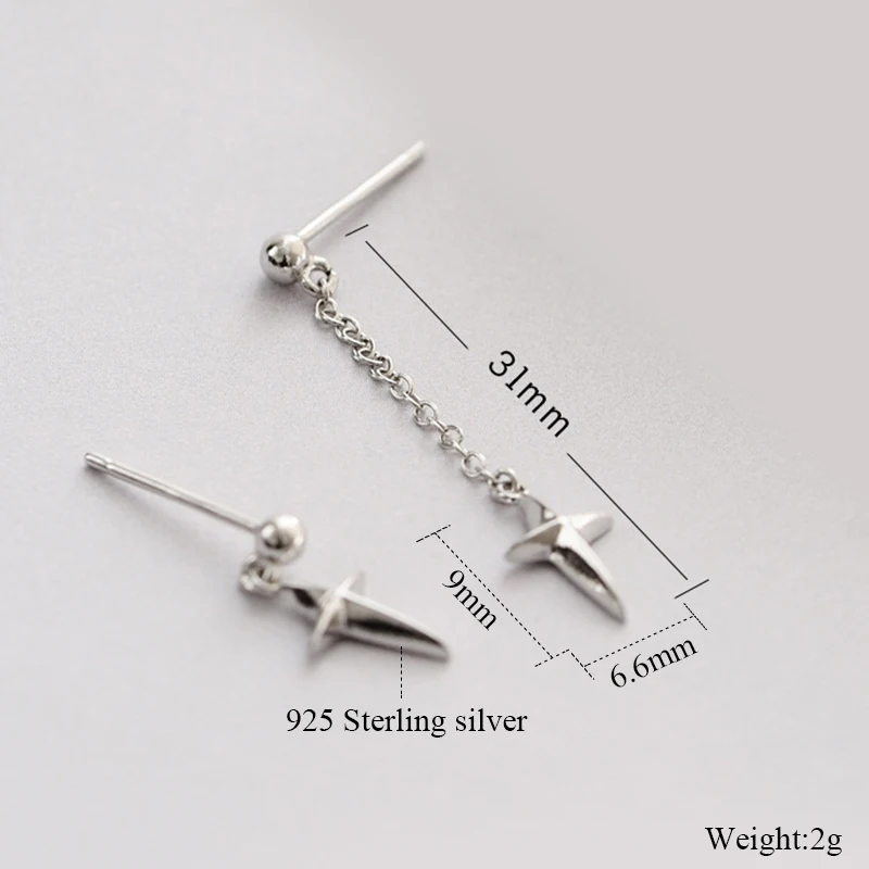 Простой Асимметричный крест в европейском стиле модные Висячие серьги для