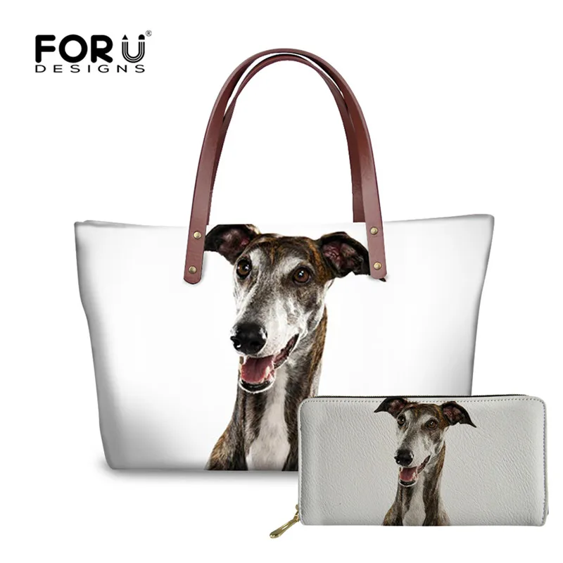 FORUDESIGNS сумка через плечо Greyhound Pet Dog 3D печать женские сумки 2 шт./компл. Длинные