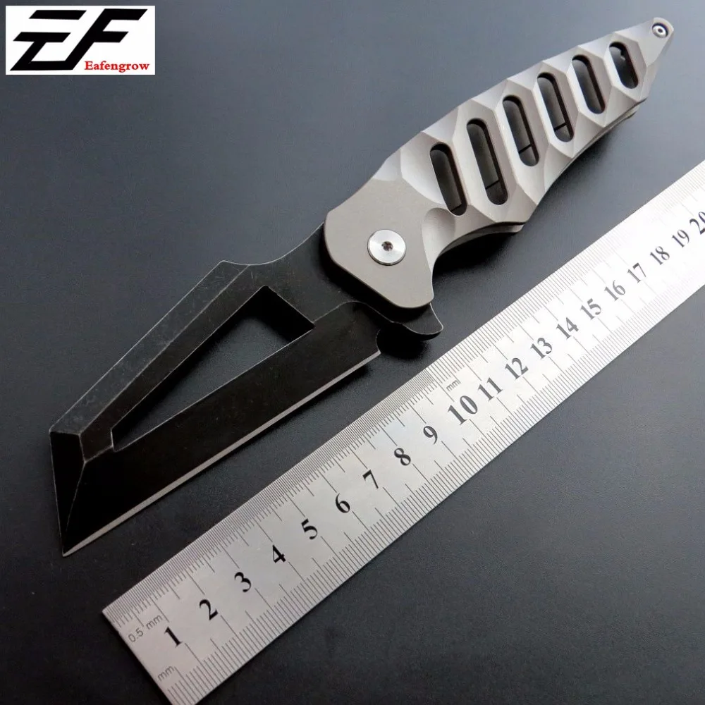 Eafengrow EF218 folding knife TC4 titanium alloy hunting S35VN Steel Pocket Outdoor camping EDC Tool | Инструменты