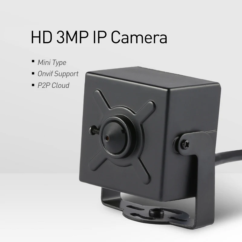 POE Мини Тип H.265 3MP HD IP камера 1296P / 1080P объектив Крытый металлический безопасности