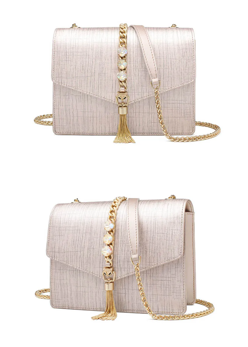 FOXER bag for women new women leather bag fashion chain tassel small bag designer women leather shoulder crossbody bag