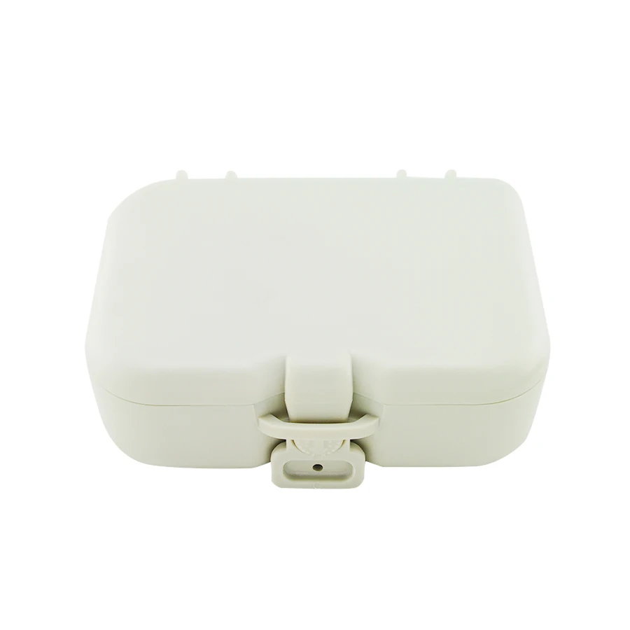 Denture Storage Box Case With Mirror and Clean Brush Dental Appliance |
