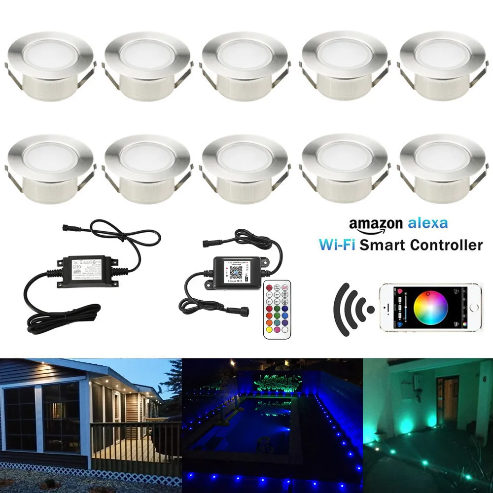 10X61 мм умный WIFI телефон приложение управление RGB/RGBW 12V ip67 кухня лестница шаг LED