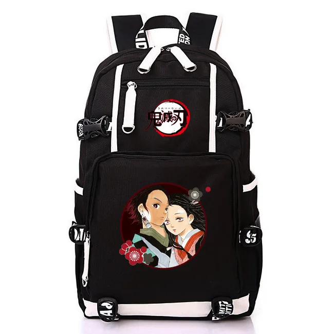 15 Японское аниме Demon Slayer: Kimetsu no Yaiba Bookbag брезентовые школьные рюкзаки USB рюкзак для ноутбука мультяшный дорожный рюкзак Rugzak - Цвет: 15