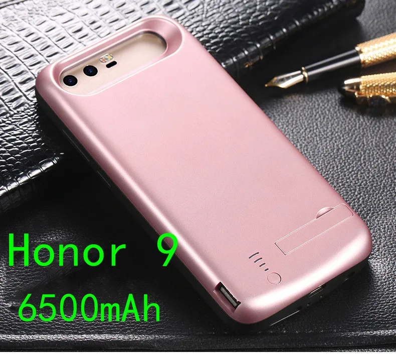 Чехол для зарядного устройства для huawei Honor 9 V10 V9, чехол для внешней зарядки, запасной внешний аккумулятор, зарядное устройство, подставка для задней крышки - Цвет: Honor 9-Rose