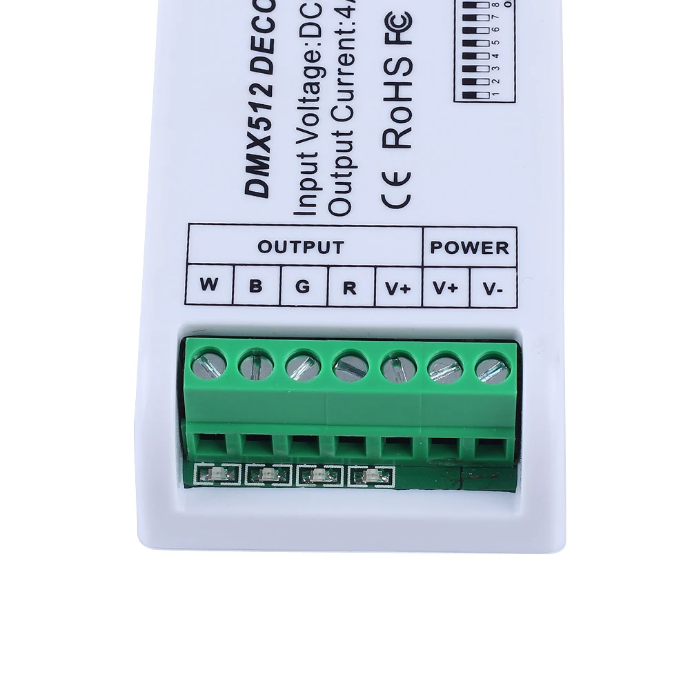 Новинка контроллер светодиодной ленты 4 канальный мини декодер DMX 512 RGB консоль