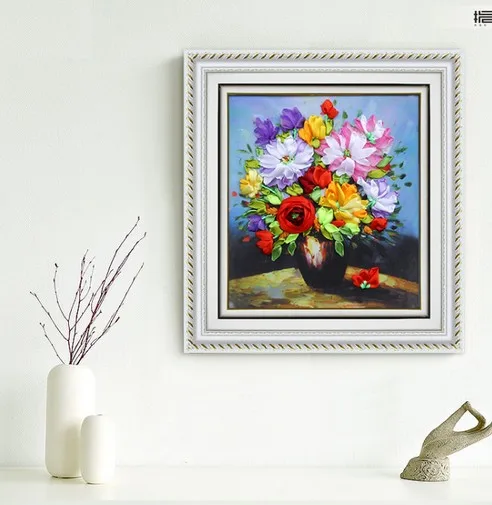 3D ваза для цветов шелковая искусственная желтая Маргаритка букет рукоделия