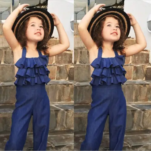 Pudcoco поясом для маленькой девочки комбинезоны девочек свободные штаны малышей