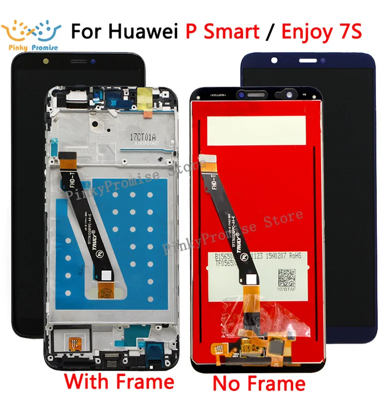 ЖК дисплей для Huawei P сенсорный экран с дигитайзером в сборе рамкой Enjoy 7s FIG LX1 умный