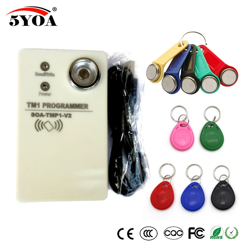 TM RFID Копир Дубликатор ручной RW1990 TM1990 tm90b ibutton DS-1990A I-Button 125 кГц EM4305 T5577 EM4100 TM кардридер